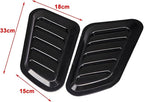 2Pcs ABS Car Air Flow Intake Hood Scoop Vent Bonnet Cover Universal DIY Decorate Car Accessories Compatible With BMW(White)
