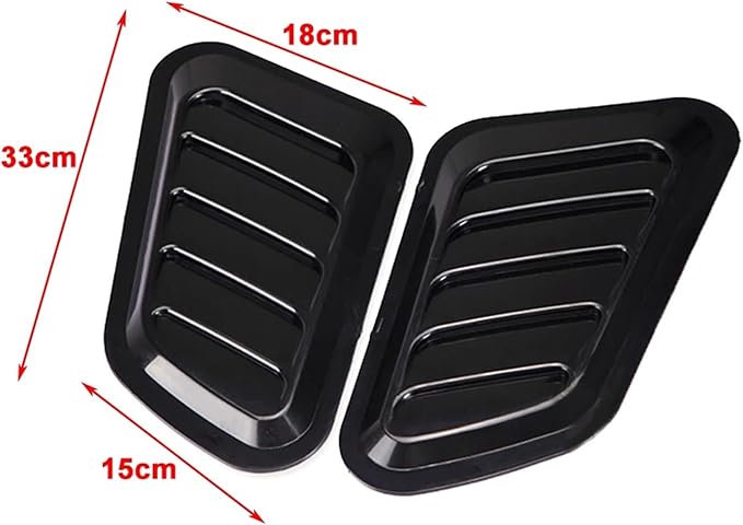 2Pcs ABS Car Air Flow Intake Hood Scoop Vent Bonnet Cover Universal DIY Decorate Car Accessories Compatible With BMW(Silver)