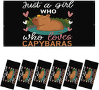 6 Pcs Fluorescent Light Covers for Ceiling Lights Cute Capybara Gifts Hearts Nature Just Girl Who Loves Capybaras Decorative Magnets Light Filters for Office Home Classroom Must Haves 4’ x 2’