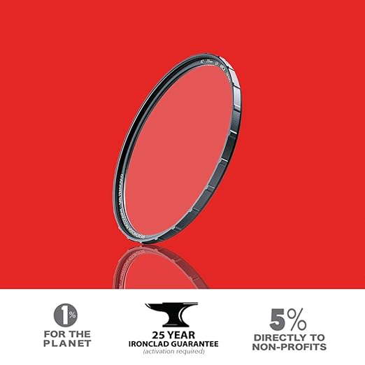 105mm X2 UV Filter for Camera Lenses - UV Protection Photography Filter with Lens Cloth - MRC8, Nanotec Coatings, Ultra-Slim, Traction Frame, Weather-Sealed by Breakthrough Photography