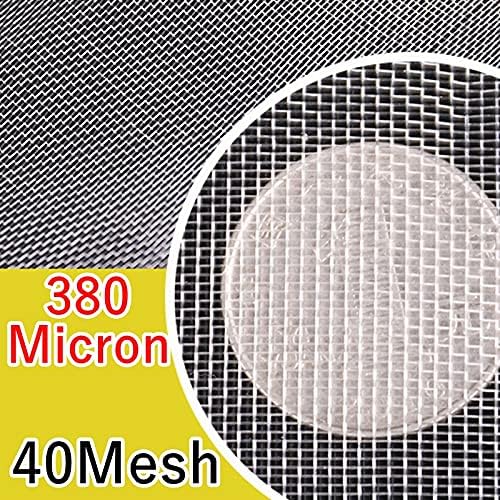 Fine Filter Mesh Nylon Fabric, Recycling Screens for Kitchen Filtration Food Wine 80-500 Mesh(40mesh 380micron,1x5 meter)