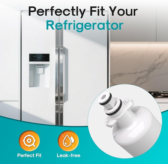 ICEPURE PRO 9690 NSF/ANSI 401 Certified Replacement for LG LT700P ADQ36006101, Kenmore Elite 46-9690 ADQ36006102 HDX FML-3 LT700PC LFX28968ST Refrigerator Water Filter and LT120F Air Filter 2 Combo