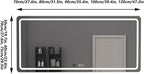 Bathroom Mirror with LED Lights, Lighted Bathroom Makeup Wall Mounted Mirror with Demister Pad, 3-Color Dimmable LED Light, for Wall Decor, Vanity, Living Room(A,75x120cm)