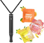 ASTOFLI Quit Smoking Breathing Necklace for Adults: Adjustable Air Outlet Breathing Necklace to Quit Smoking and Vape - Air Inhaler Stop Smoking Aids Fidget for Stress Anxiety Relief with Flavor Pack