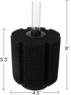 Bio Sponge Filter for Betta Fry Aquarium Fish Tank Up to 60 Gallon Each, 3-Pack (L)