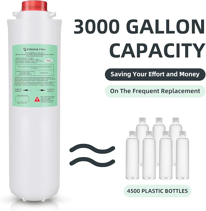 51300C Replacement for Elkay, Replacement 55898C 51300C Filters, Replacement Bottle Stations Compatible with Ezh2o Filter ERF750, 55898C, EWF3000 (No Chip 4-Pack)