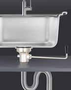 3-1/2 Inch Commercial Sink Drain with Twist Handle Kitchen Sink Opening Waste Drain Valve Stopper Prevents Sink Clogged Overflow for 1/2/3 Compartment Sink Style Drains