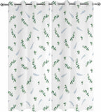 Leaf Outdoor Curtains for Patio Summer Jugal Leaves Pastoral Plant Waterproof Outside Curtains with Grommet Top Weatherproof Curtain for Cabana Pergola Gazebo, 2 Pack, 54" W x 108" L