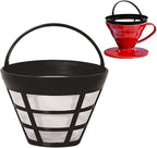Reusable Coffee Filter – Coffee Filter Basket, Cup Brewing Insert, Metal Drip Strainer | Fine Mesh Extraction, Rewashable Design, Flavor Retention System, Portable Beverage Tool for Home Office Campin