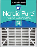 Nordic Pure 20x25x5 (Actual Size: 19 3/4 x 24 1/4 x 4 7/8) Air Bear AC Filter Replacement MERV 14 Plus Carbon 1 Pack