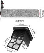 Main Roller Brushes Filter，Compatible For Dreame，H40 Ultra / H40 Pro Wet Dry Vacuum Cleaner Spare Parts Floor Scrubber .(B)