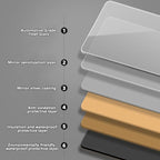 Irregular Bathroom Mirror with LED Light, Lighted Bathroom Makeup Wall Mounted Mirror with Demister Pad, 3 Colors Dimmable Lighting, Sensor Touch Switch(A,75x100cm)