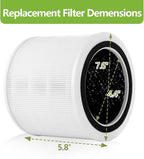 Core 300 Replacement Filter Compatible with LEVOIT Core 300/ 300S /300-P and Core P350 Air Purifier,3-in-1 H13 True HEPA Filter Activated Carbon, Part No#Core 300-RF (White)