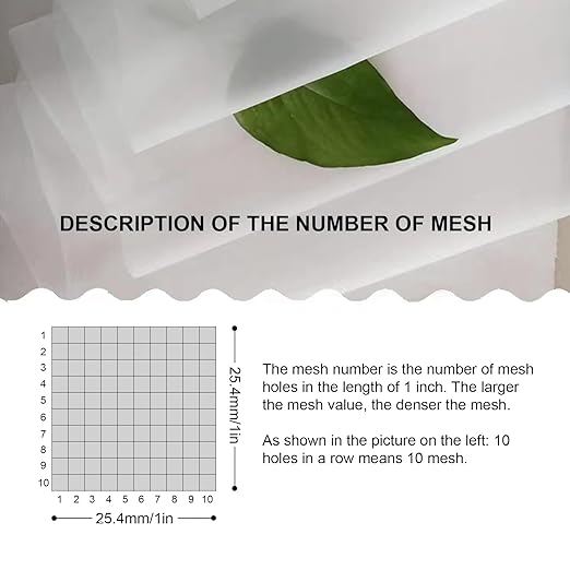 Nylon Mesh Fabric, 60 80 100 120 200 250 300 350 400 500 Mesh Filter, Reusable Strainer Cloth for Wine Juice Fresh Milk(1m x 1m) (400 mesh)