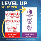 Filtrete 18x18x1 AC Furnace Air Filter, MERV 11, MPR 1000, Micro Allergen Defense, 3-Month Pleated 1-Inch Electrostatic Air Cleaning Filter, 4 Pack (Actual Size 17.81 x 17.81 x 0.81 in)