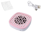 Mini Nail Dust Collector & Extractor Fan - Low Noise Portable Vacuum for Nail Drilling and Polishing, Compact Design with Magnetic Filter Cover for Home Salon (PINK)