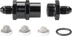 3AN Inline Fuel & Oil Feed Filter Set with 30 80 150 Micron Elements Aluminum Black