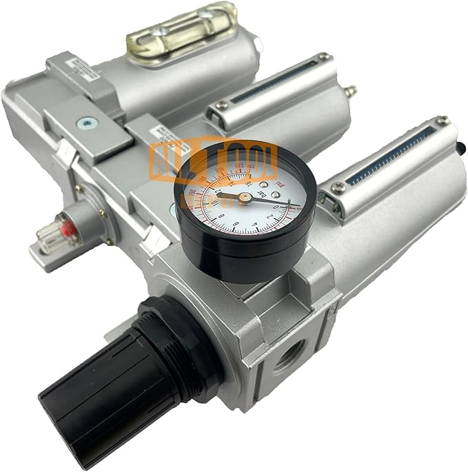 3 STAGE, HEAVY DUTY INDUSTRIAL GRADE FILTER REGULATOR COALESCING DESICCANT DRYER SYSTEM FOR COMPRESSED AIR LINE, METAL BOWLS, GREAT FOR PAINT SPRAY AND PLASMA CUTTER W/ELEMENTS (3/4"NPT, AUTO DRAIN)