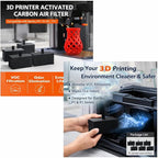 Activated Carbon Air Filters 5Pcs for 3D Printers | Absorb VOC Emissions and Odor Removal | Seamless Integration Purifiers for Clean Air Printing