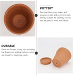 Veemoon 5pcs Red Clay Succulent Flower Pots with Drainage and Saucers, 8x8cm Terracotta Planters for Indoor Outdoor Garden, Breathable Baked Clay Containers for Home Planting