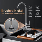 Under Sink Alkaline Water Filter with Faucet, 2-Stage Water Filter System Reduces Heavy Metals, Chlorine, Sediment, Improves pH and Taste, Remineralization, NSF 42&53 Certified