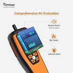 Temtop Advanced Air Quality Monitor for CO2, PM2.5, PM10, with Audio Alarm, Temp & Humidity Insights, Plus Data Export for in-Depth Analysis, M2000C 2ND