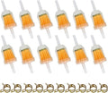 Inline Fuel Filter for Lawn Mower, Small Engine, Kohler, John Deere, Kawasaki - Gas Filter Replacement with High Flow Design (12-Pack)