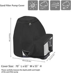 Waterproof Pump Cover - Protective Outdoor Motor Shield, Heavy Duty Pool Equipment Enclosure | Leakproof Sand Filter Protective Cover, All-Season UV-Resistant Case, Durable Weather Guard for Yard