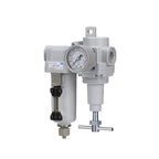PneumaticPlus SAU320T-N03G-MEP Air Filter Regulator Combo 3/8" NPT -T-Handle, Manual Drain, Metal Bowl