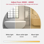 Irregular Bathroom Mirror with LED Lights, Wall Mounted Mirror with Touch Switch and Demister Pad, Drop Shape Decorative Mirror, 3 Colors Dimmable Lighting(A,29.5 * 39.4in/75 * 100cm)