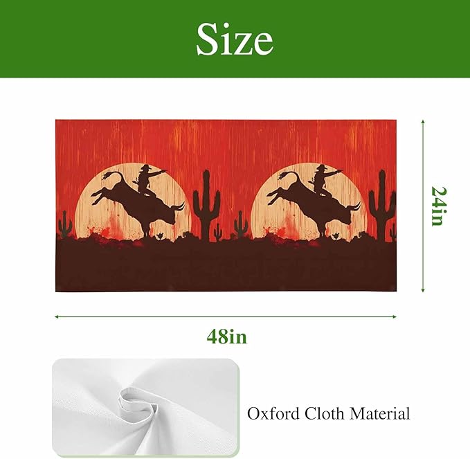 Fluorescent Light Covers for Drop Ceiling Western Cowboys Horse Riding on Red Magnetic Light Filters, Abstract Cactus Desert Ceiling Shade Filters for Home Classroom Office,2x4 ft,4Packs