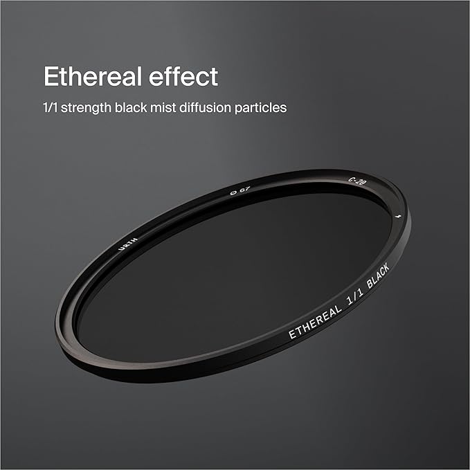Urth 43mm Magnetic Ethereal Black Mist ¹⁄₁ Diffusion Lens Filter (Plus) — Cinematic Effect, 20-Layer Nano-Coated Light Dispersing Particles