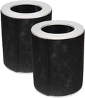PUREBURG Replacement Filter Compatible with Dhyala KJ02 Air Purifier,2-Pack HEPA Activated Carbon 2-in-1 & 4 Pre-Filters For Air Clean Dust VOCs Odor 3-Stage Filtration