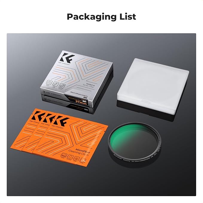 K&F CONCEPT 82mm Black Diffusion Mist 1/4 & Variable ND2-32 in-1 Filter Cinematic Effect Neutral Density Filter for Camera Lens with 18 Multi-Layer Coatings (K- Series)