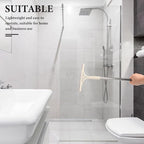Multi-Function Window Squeegee with Water Scraper for Wet and Dry Cleaning, Khaki Bathroom Cleaner Tool for Shower Doors, Mirrors, Glass and Screen Surfaces