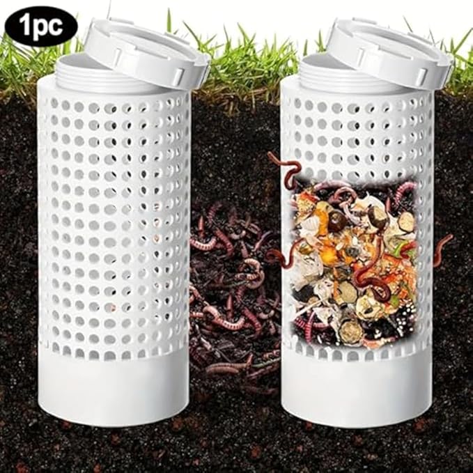 Underground Compost Bin - Efficient Farm Drainage Filter Garden Fish Pond - Sustainable Kitchen Waste Composting (200mm)(75mm)