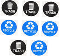 8pcs Garbage Sorting Stickers Waste Recycling Labels for Trash Can Adhesive PVC Sticker for Home School