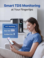 NOVETE Smart Reverse Osmosis Water Filter Countertop, UV 8-Stage RO Water Filtration System with APP Control, Cold Water Down to 32℉, NSF/ANSI 42/58 Certified, 4:1 Pure to Drain, No Plumbing, CRF1A-Qi
