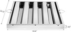 New Star Foodservice 54408 Stainless Steel Hood Filter 20" W x 25" H, Set of 6