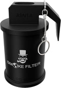 Personal Smoke Air Filter - Replaceable Filter,Suitable for Capturing Smoke and Removing Odors in Cars, Offices and Bedrooms, Durable for 500 Times of Use, Easy Breathing(Black)