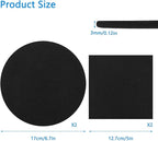 4 Pack Charcoal Filters for Compost Bucket, 6.7inch & 5inch Compost Filters for Countertop Bin Pail Replacement, Activated Charcoal Home Bucket Refill Sets, Round& Square