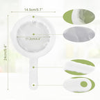 Quacc Nylon Fine Mesh Strainer Plastic Net Strainer 200 Mesh Kitchen Sieve Filter with Handle Hook Food Filter for Tea, Coffee, Nut Milk, Juice