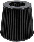 KYOSTAR Universal 3.5" (89mm) High-Flow Air Filter, Reusable Cone Cold Air Intake, High Performance Washable Clamp-On Car High Flow Air Kit, Flange Diameter: 3.5 Inch, Filter Height: 6.1 Inch, Black