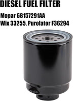 6.7 Cummins Diesel Filters Kit Compatible with 2013-2018 Ram 2500 3500 4500 5500 6.7L Cummins Diesel Oil Fue Engine Cabin Air Separator Filtration 5083285AA 53034051AB 68406048AA 68157291AA 68197867AA