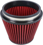 KYOSTAR Universal 6" (152mm) High-Flow Air Filter, Reusable Cone Cold Air Intake, High Performance, Washable, Clamp-On Car High Flow Air Kit, Flange Diameter: 6 Inch, Filter Height: 6.2 Inch, Red