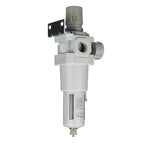 PneumaticPlus SAW600-N06BG Compressed Air Filter Regulator Piggyback Combo 3/4" NPT - Poly Bowl, Manual Drain, Bracket, Gauge