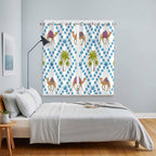 2 Panel Kitchen Cafe Curtains, Camels Palm Trees Sunlight Filtering Nature Air Through, Home Decor Window Covering Tier Curtains for Living Room 80W x 63L inch Tropical Desert Animal Plants Polka Dot