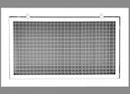 HVAC Premium 12'' x 6'' Cube Core Eggcrate Return Air Filter Grille for 1'' Filter - Aluminum - White [Outer Dimensions: 14.5'' x 8.5]