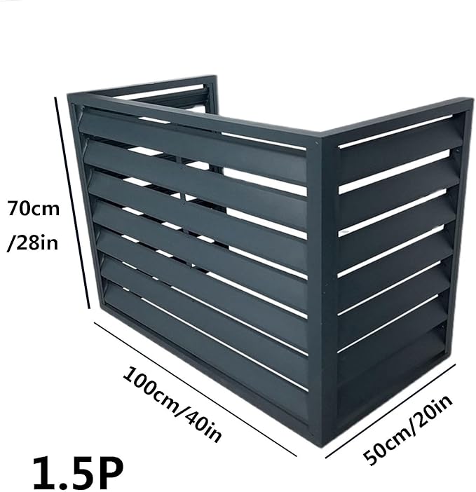 Freestanding Louvered Space Divider, outdoor garbage can enclosures, balcony air conditioning privacy cover, durable, noise reduction, suitable for gardens, balconies, walls, courtyards ( Color : THRE