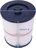 Filter Bros 17816 Red Stripe Replacement Fits Craftsman Shop Vacuums 5 Gal Plus